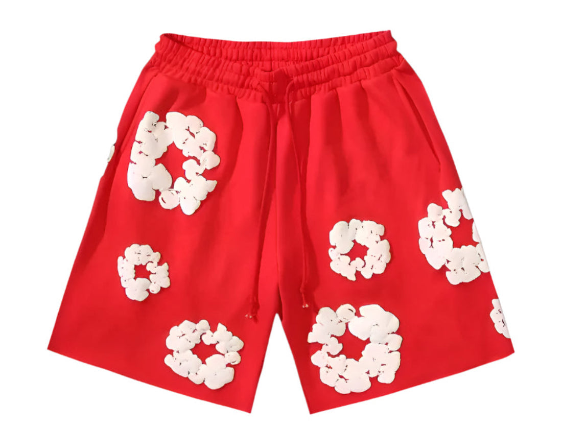 מכנס פרחים אדום