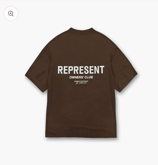 “Represent” חולצה חומה