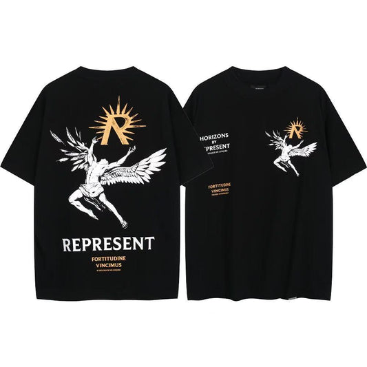 “Represent” חולצה שחורה